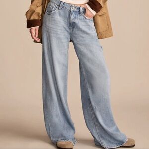 Lucky Brand Liquid Denim Palazzo Pants